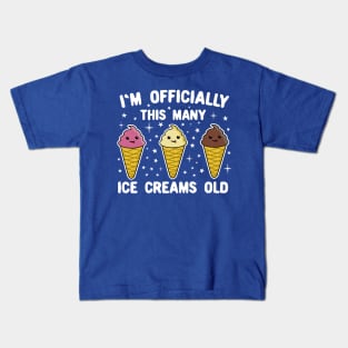 I'm Officially This Many Ice Creams Old 3 years old Kids T-Shirt